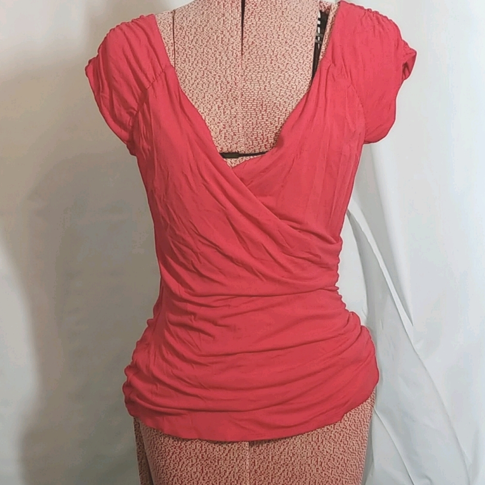 White House Black Market Crossover Ruched Top